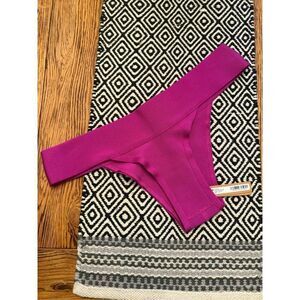 Skims Lollipop Ribbed Knit Elastic Waist Swim Cheeky Pull Bikini Bottom XL NWT